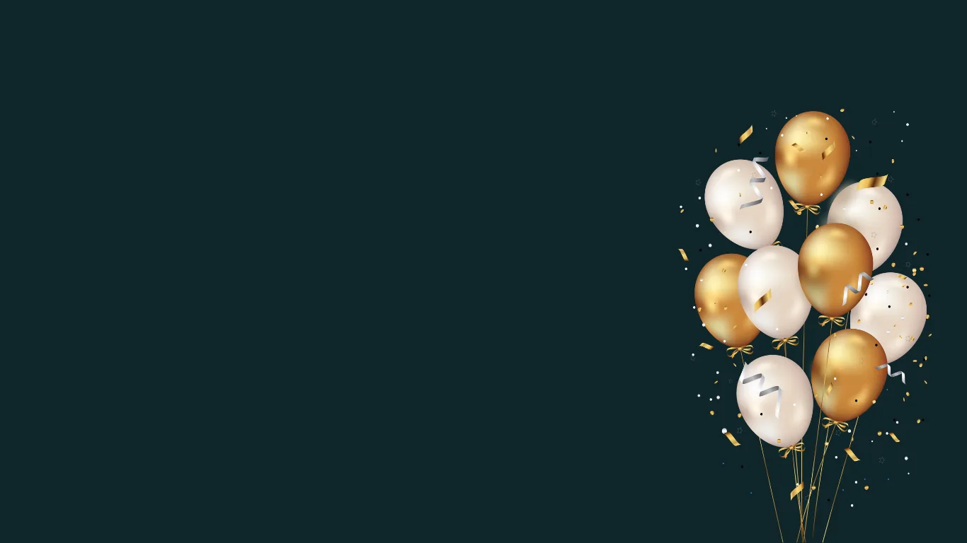 Balloons to celebrate 19 years in business